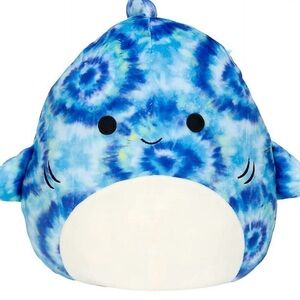 Kellytoy Tie-Dye Blue and White Plush Shark